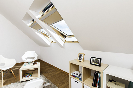 Объект из Мансардные окна c 2-камерным стеклопакетом Fakro FTP-V U4